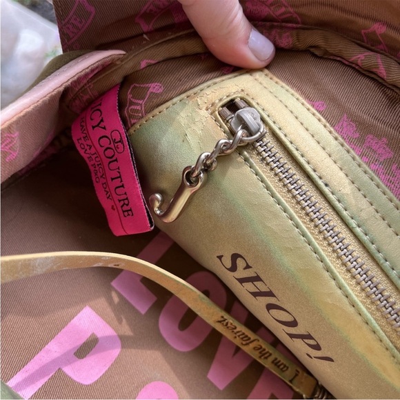 Juicy Pink & Green Velour Bowler Bag - Picture 10 of 10